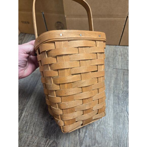 Longaberger Vintage 1985 1986 Square Bottom Upright Classic Basket - Picture 4 of 5